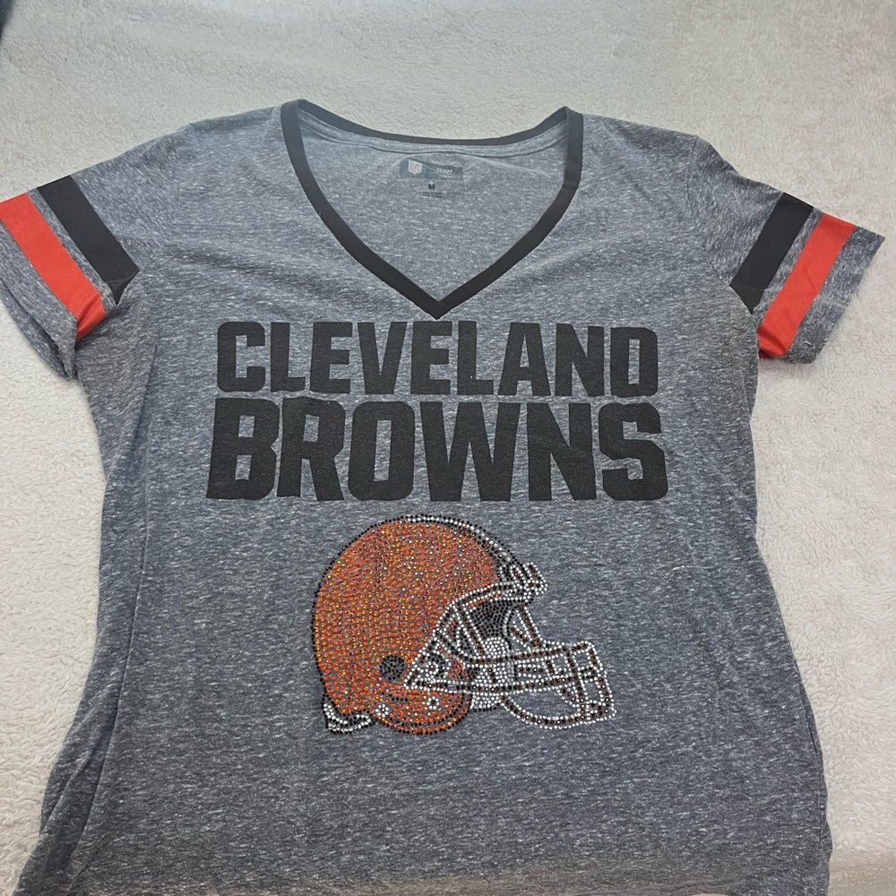 Cleveland Browns Gray V-Neck Shirt